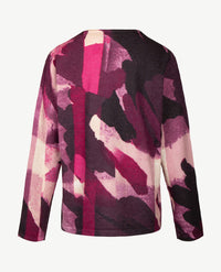 Rabe - Lichte pullover - Ronde hals - Burgundy, rose, beige, lila en off-white en paars