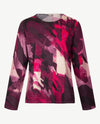 Rabe - Lichte pullover - Ronde hals - Burgundy, rose, beige, lila en off-white en paars