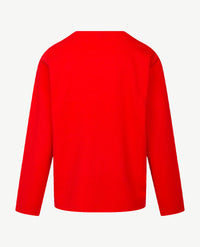 Rabe - Dunne damespullover - Ronde hals - Chili rood