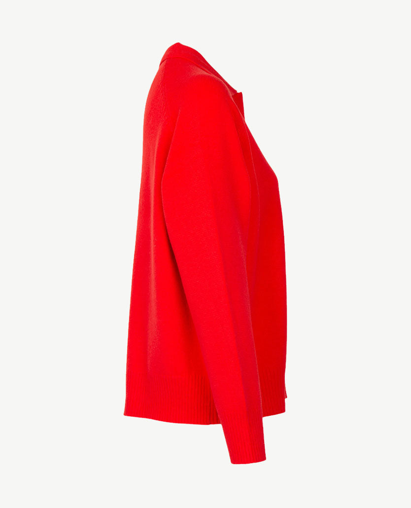 Rabe - Damespolo - Gebreid - Chili rood