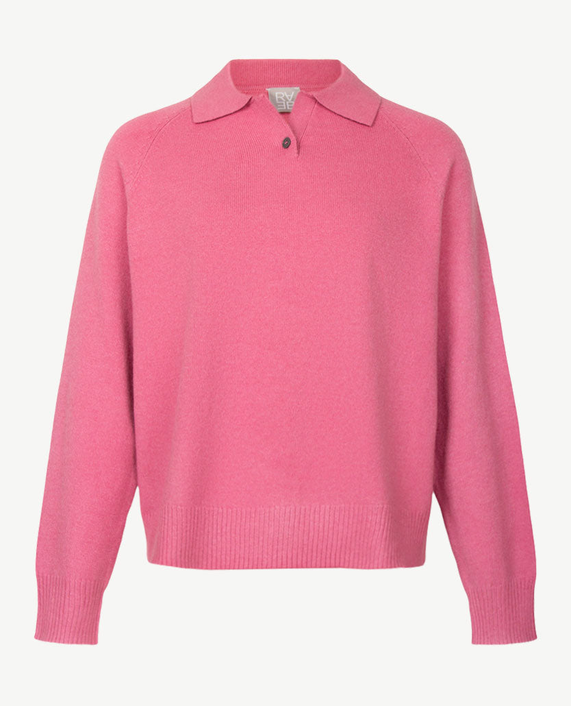 Rabe - Damespolo gebreid - Roze