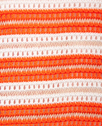 Rabe - Pullover - ronde hals - Oranje, beige en wit