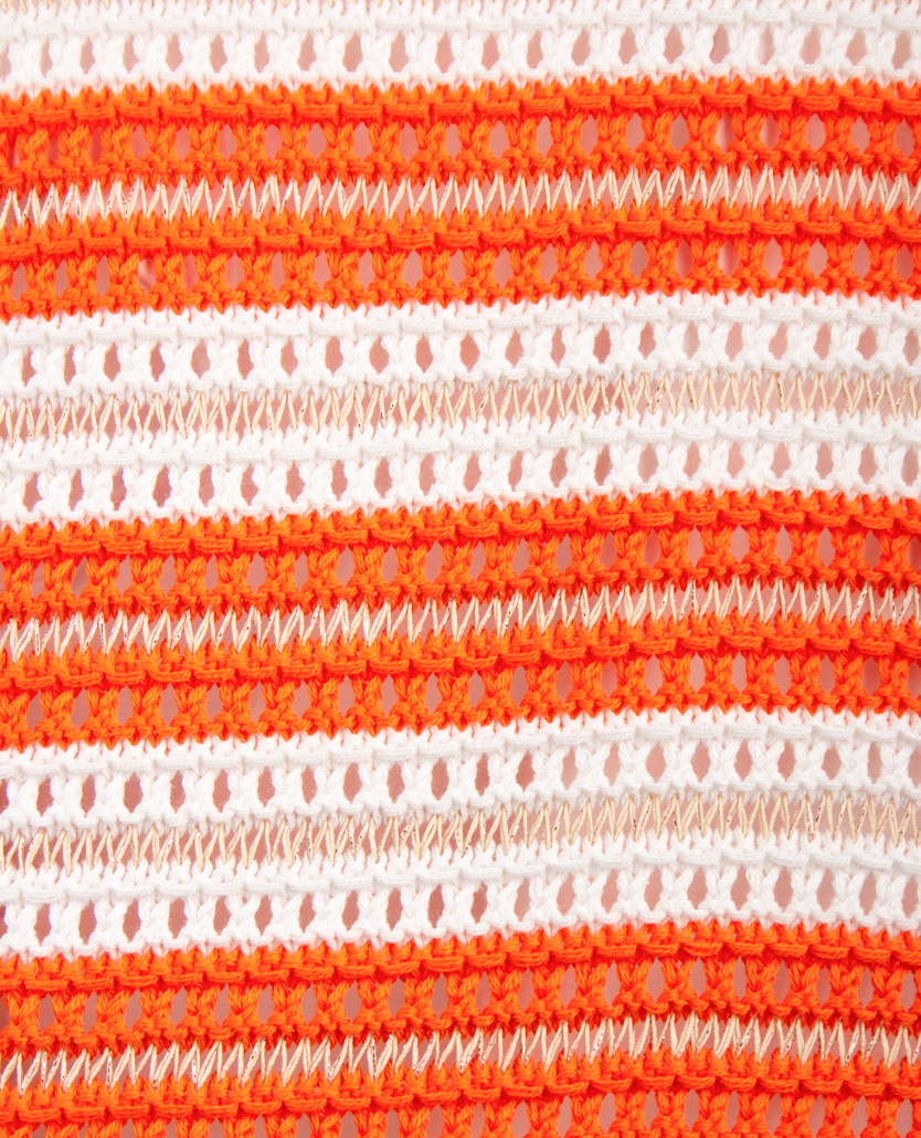 Rabe - Pullover - ronde hals - Oranje, beige en wit