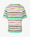 Rabe - Ronde hals - Wave in taupe, lila, blue en wit