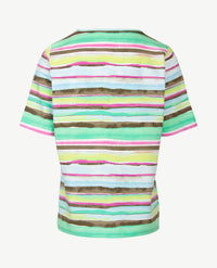 Rabe - Ronde hals - Wave in taupe, lila, blue en wit