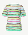 Rabe - Ronde hals - Wave in taupe, lila, blue en wit