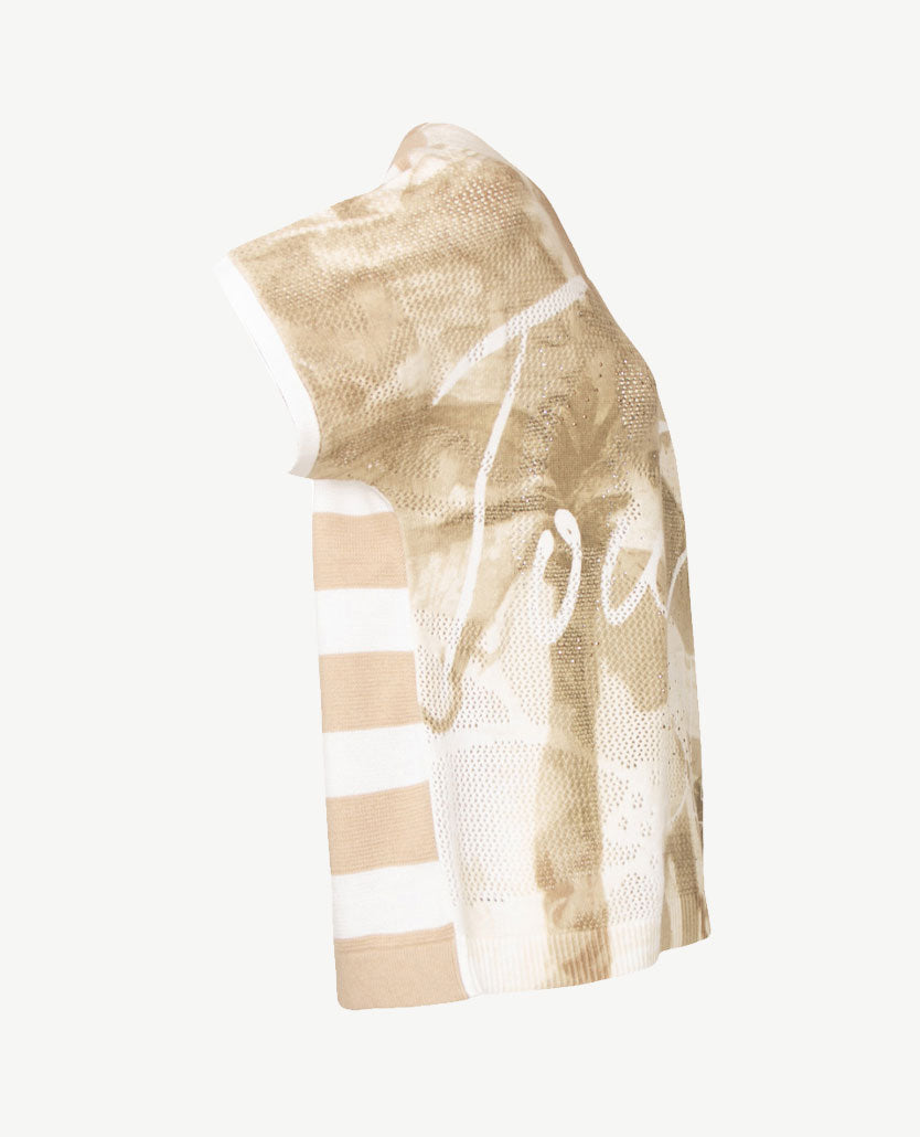 Rabe - Pullover - Beige met wit