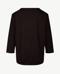 Rabe - Blouson met ronde hals - Satijn - Off-white met zwart, rood en paars