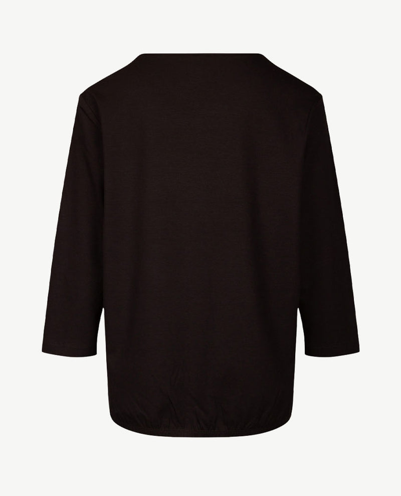 Rabe - Blouson met ronde hals - Satijn - Off-white met zwart, rood en paars