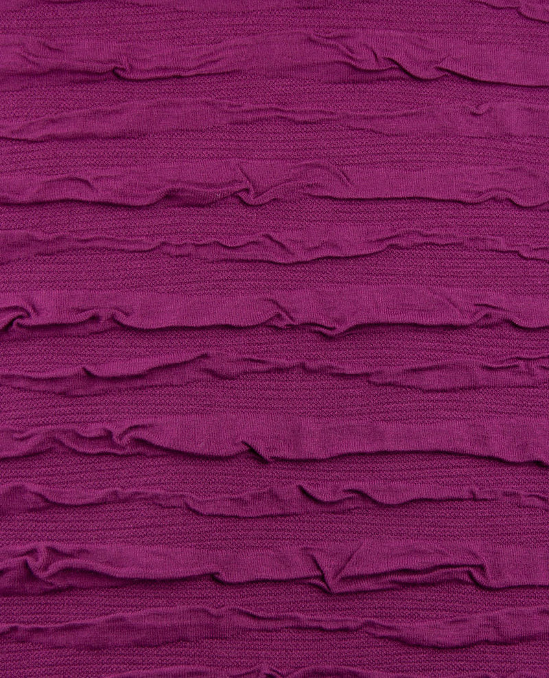 Rabe - Top - ronde hals - reliëf - Burgundy