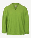 Rabe - Blouson met v-hals - Crêpe - Groen