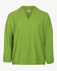 Rabe - Blouson met v-hals - Crêpe - Groen