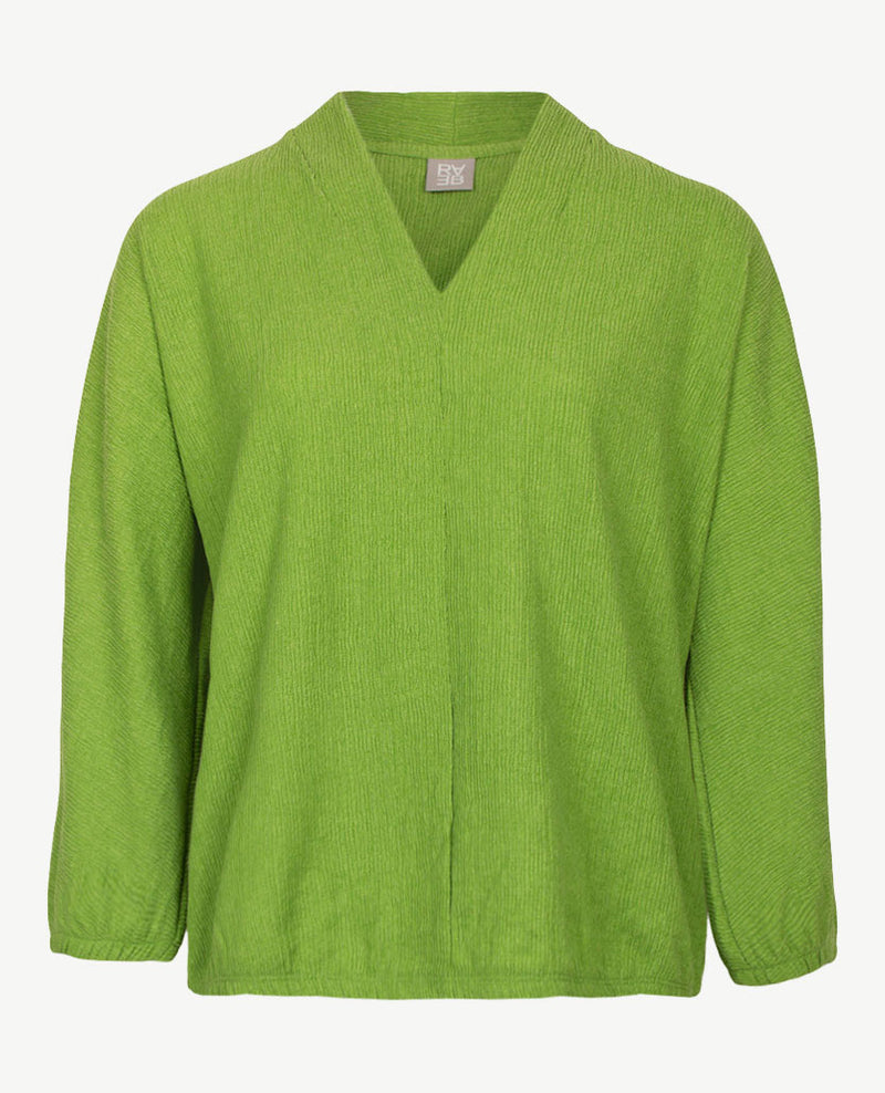Rabe - Blouson met v-hals - Crêpe - Groen