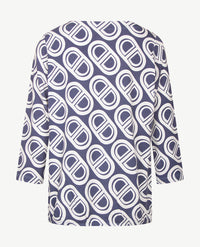 Rabe - Blouson - top - Ronde hals - Jersey - Blauwen met wit en blue