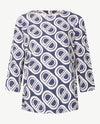 Rabe - Blouson - top - Ronde hals - Jersey - Blauwen met wit en blue