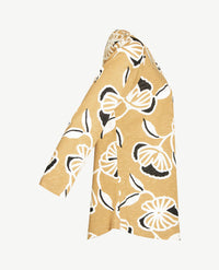 Rabe - Top - ronde hals - jersey - Donker beige met zwart en off-white