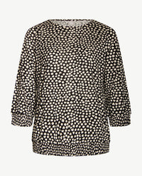 Rabe - Blouson - ronde hals - jersey - Zwart met cream