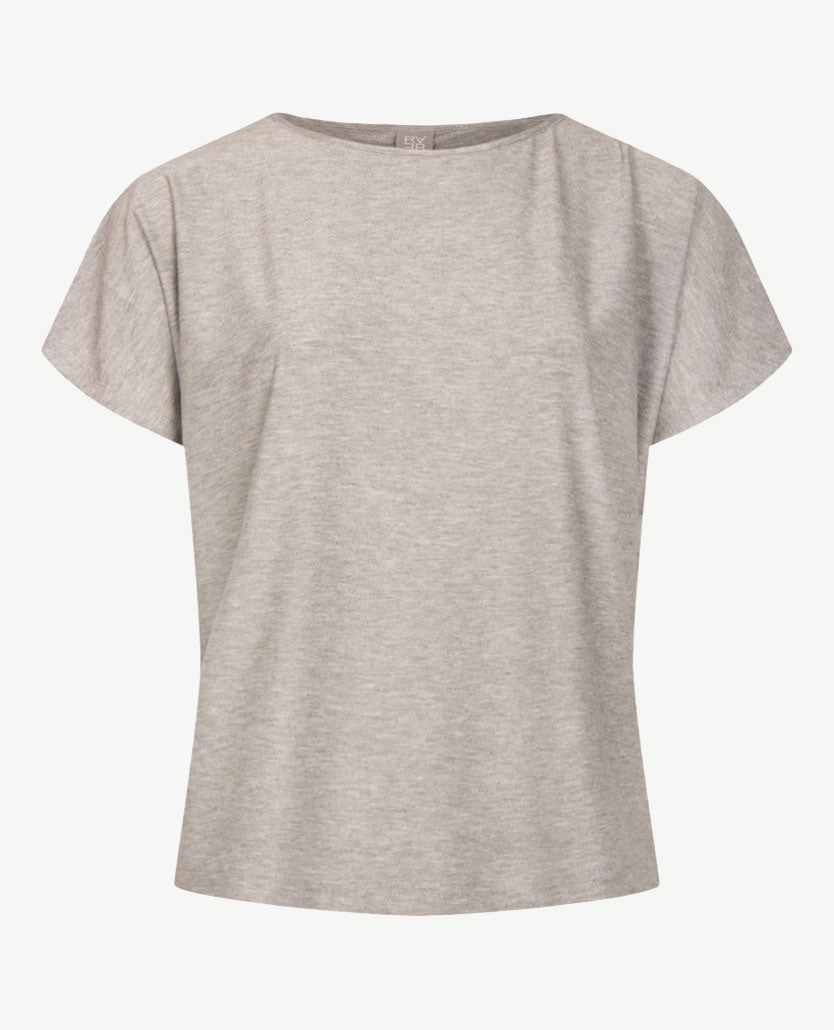 Rabe - Top - ronde hals - jersey - Glans grijs