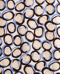 Rabe - Top - ronde hals - jersey - Dessin met blue, choco beige en off-white