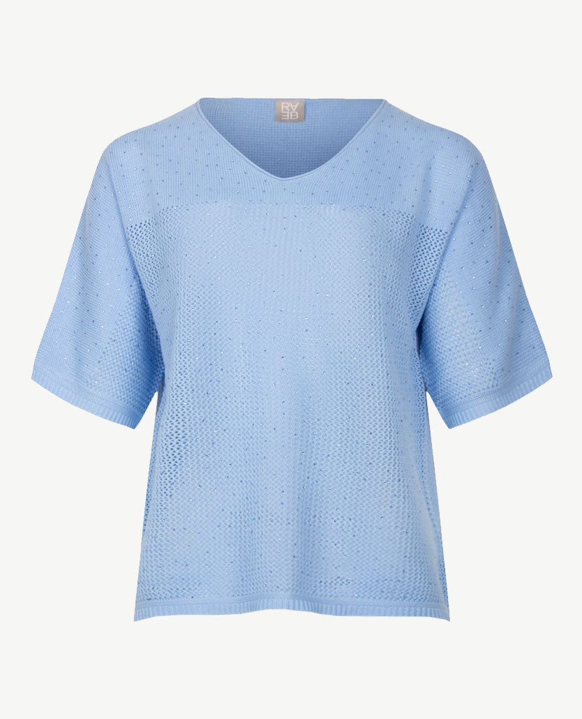 Rabe - Lichte pullover - Licht blauw met glitter