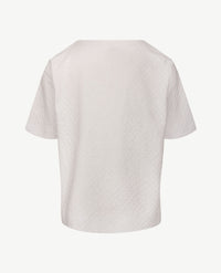 Rabe - Top - Ronde v-hals - jersey met structuurtje - Wit