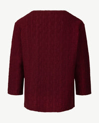 Rabe - Top - ronde hals - wrinkle smock - Merlot