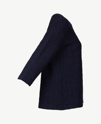 Rabe - Damestop - ronde hals - wrinkle smock - Navy