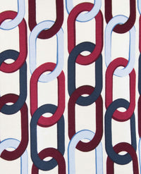 Rabe - Damestop - ronde hals - jersey - Dessin met cream, blue en merlot