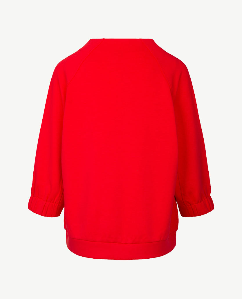 Rabe - Blouson voor dames - ronde hals - jersey - Chilirood