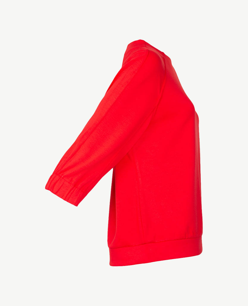 Rabe - Blouson voor dames - ronde hals - jersey - Chilirood
