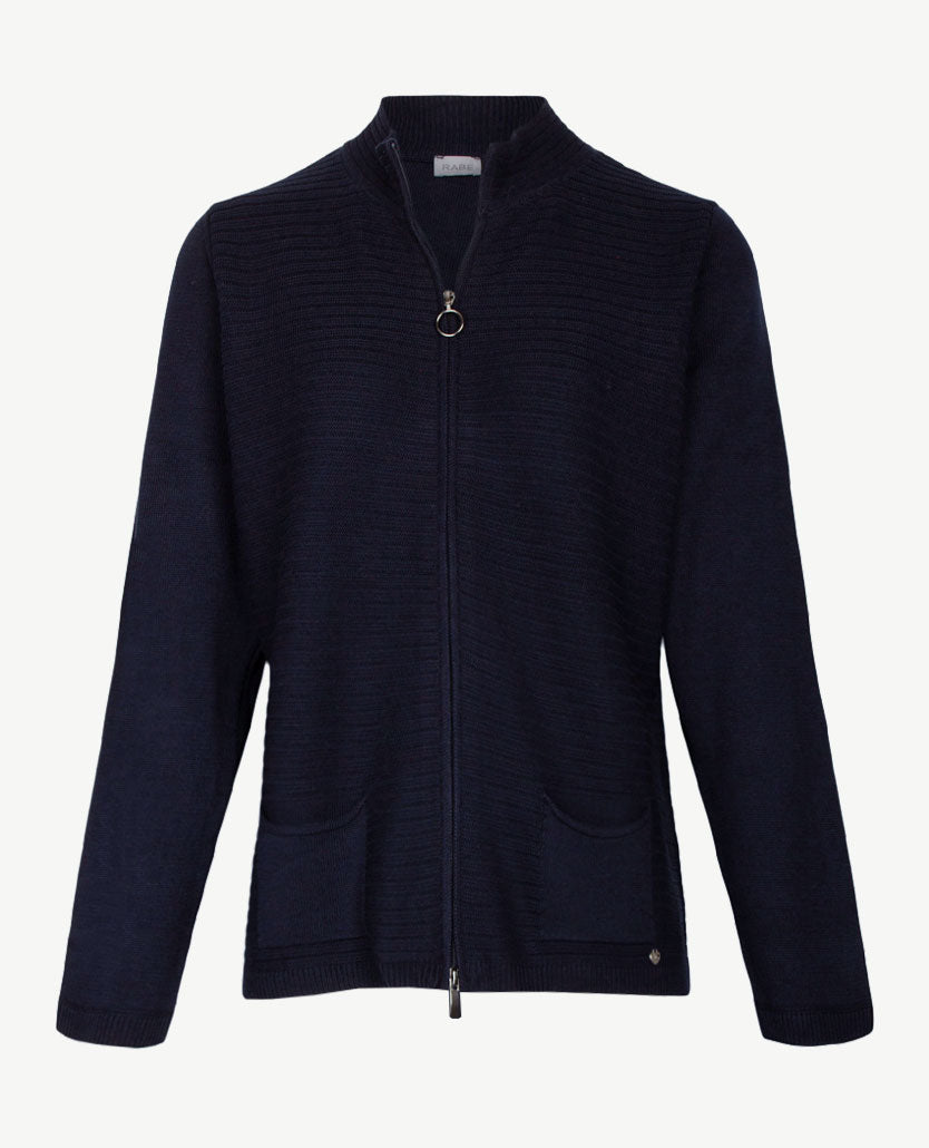 Rabe - Vest met rits en zakken - Navy