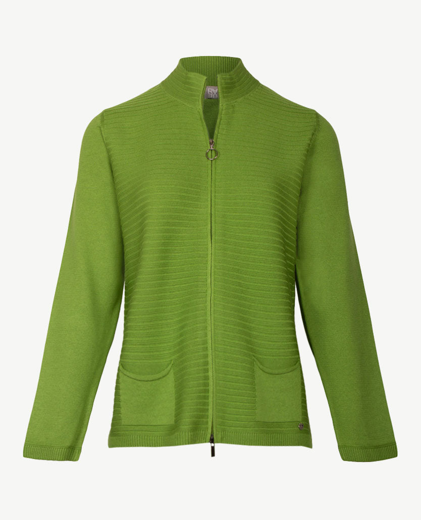 Rabe - Vest met rits - Mosgroen