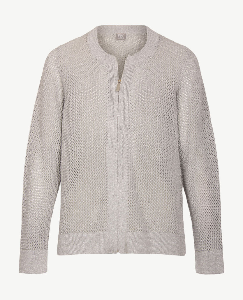 Rabe - Vest met rits - Grijs glans