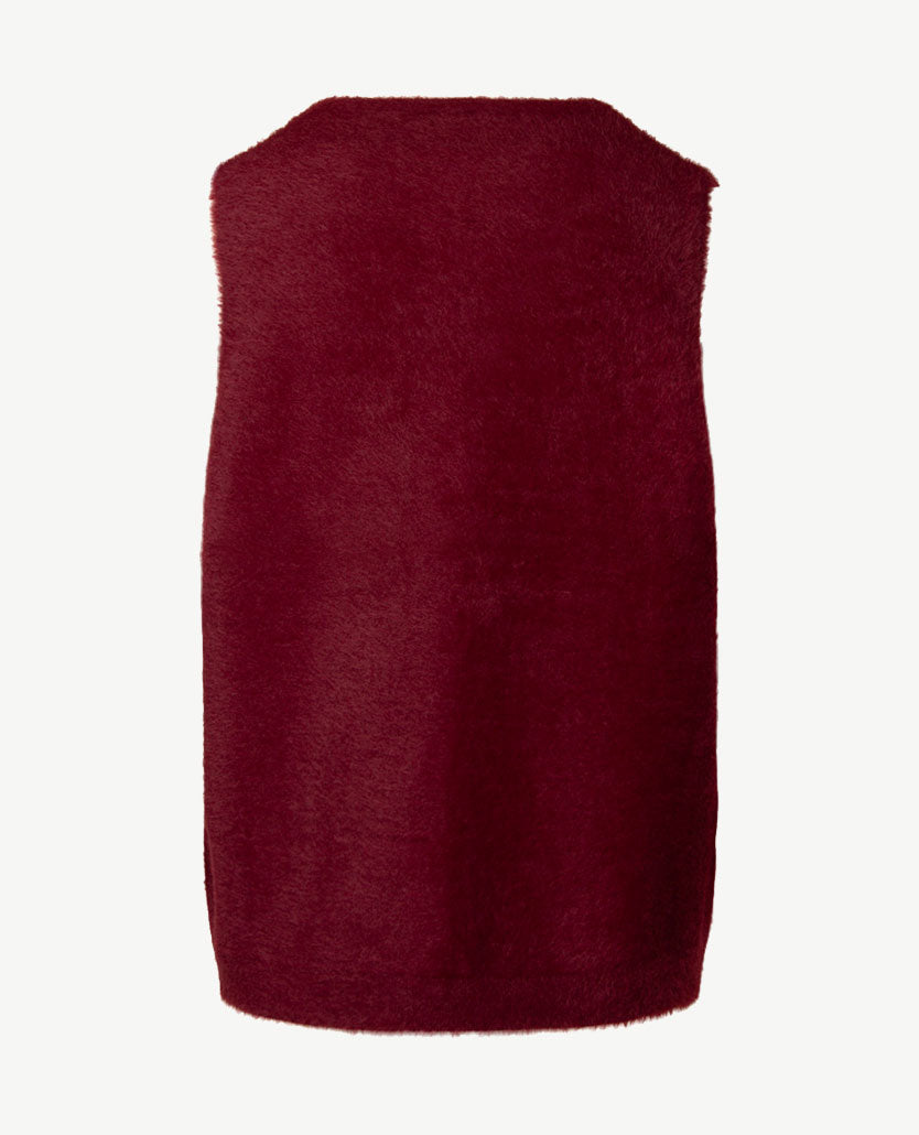 Rabe - Giletvestje dames met knopen - Merlot