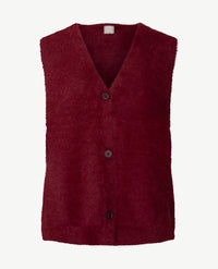 Rabe - Giletvestje dames met knopen - Merlot