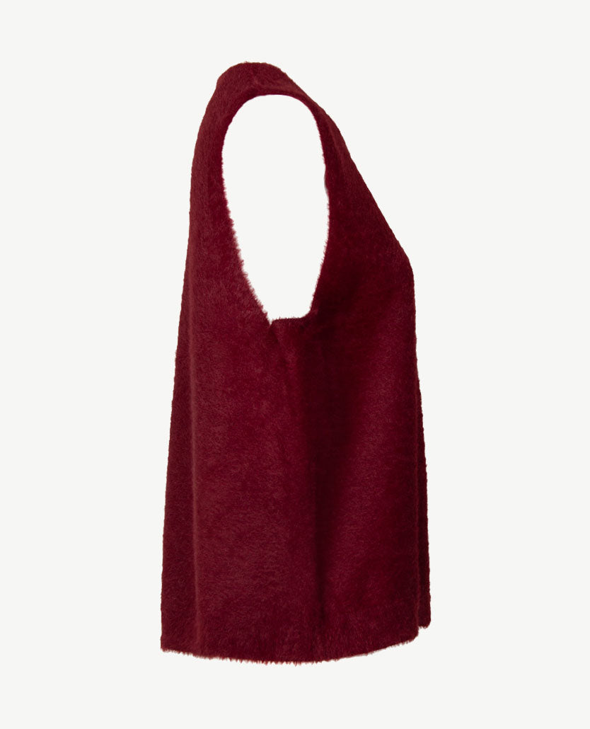 Rabe - Giletvestje dames met knopen - Merlot