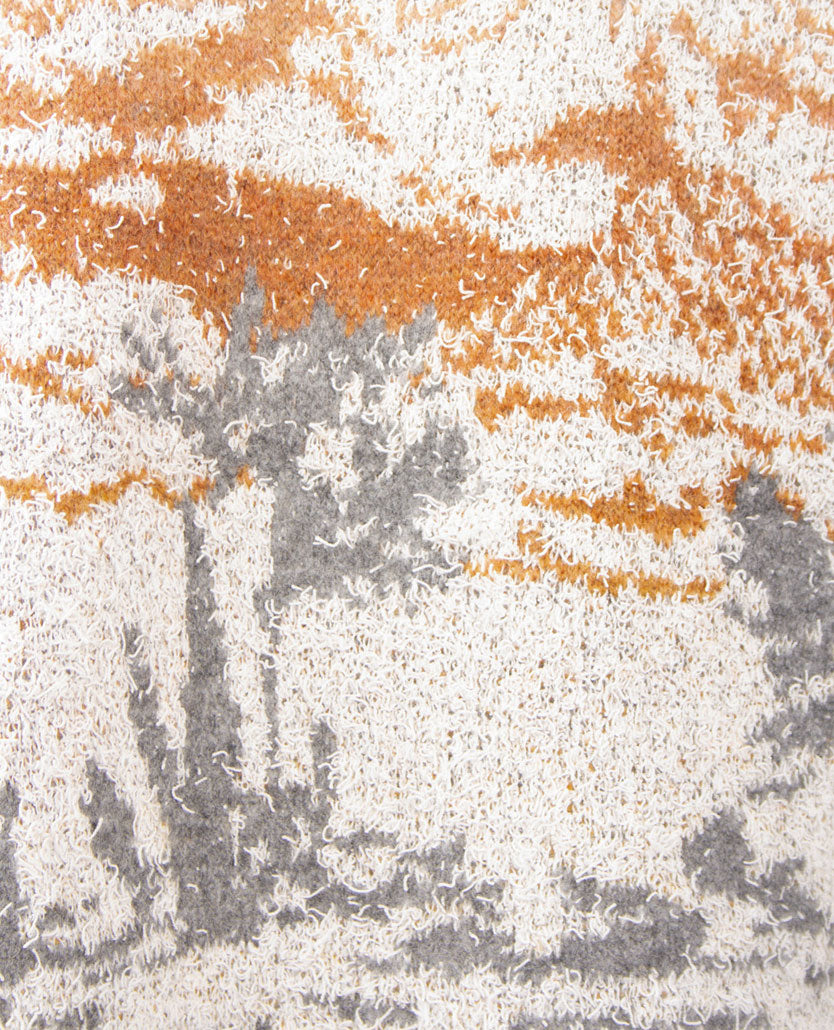 Rabe - Damesvest - Bouclé biscuit met cognac, grijs en off-white