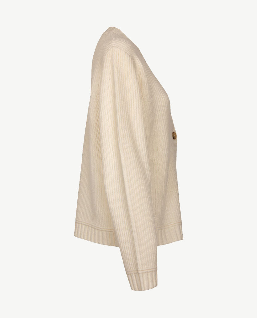 Rabe - Damesvest v-hals met zakken - Licht beige biscuit