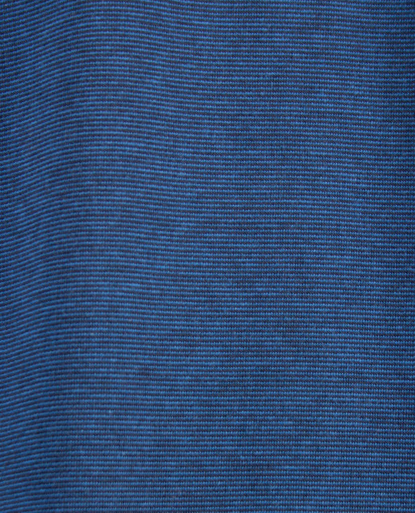 R.B. Boston - Vest - Rits en zakken - Smal streepje marine met blauw