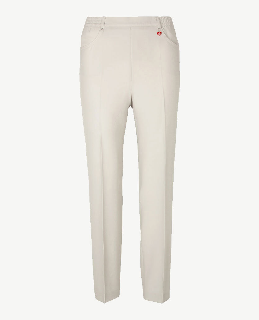 Toni - Elastiek rondom - Scarlet CS Slim fit - Travelkwaliteit - Normale beenlengte - Greige