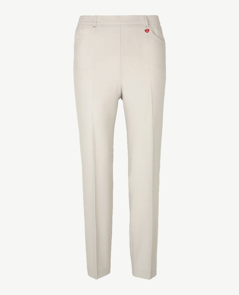 Toni - Elastiek rondom - Scarlet CS Slim fit - Travelkwaliteit - Normale beenlengte - Greige