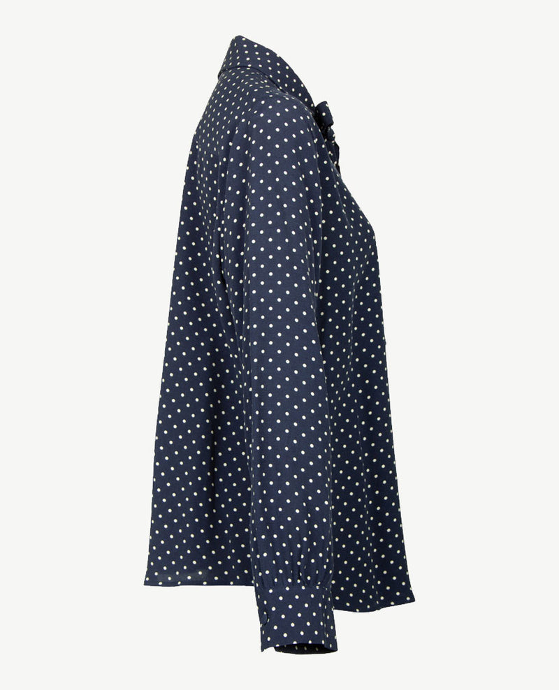 Seidensticker - Blouse - Nopje navy en wit