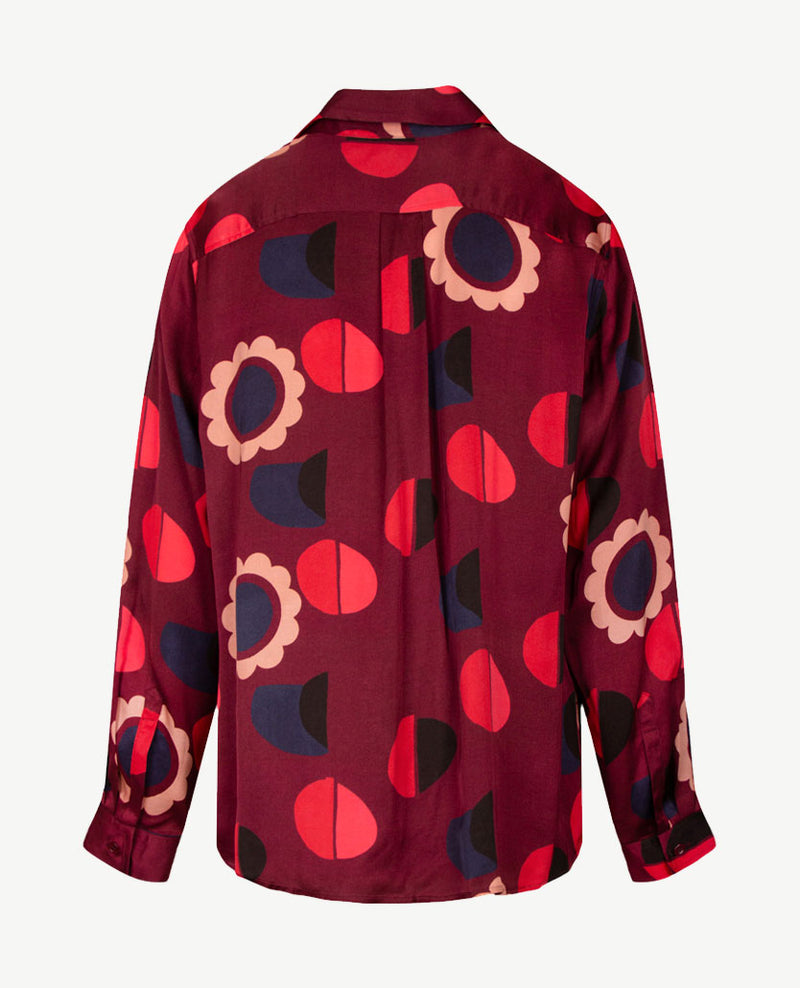 Seidensticker - Blouse - Satijnzijde - Bordeaux, navy, zwart, koraal