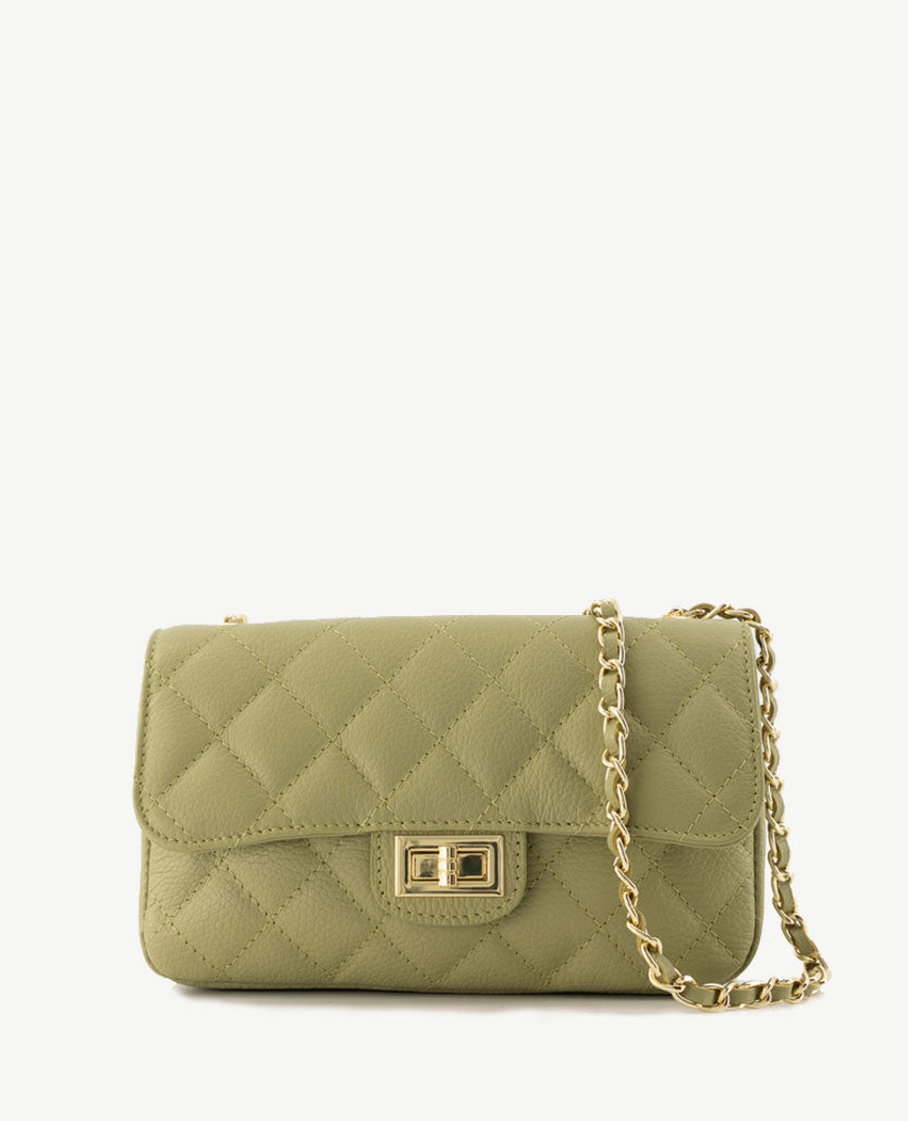 Tas - Sophia - Leer - Mosgroen