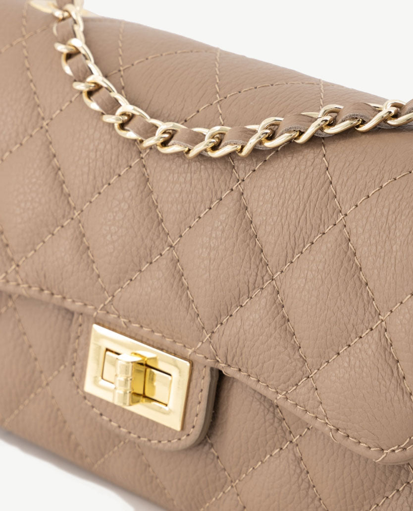 Tas - Sophia - Leer - Taupe