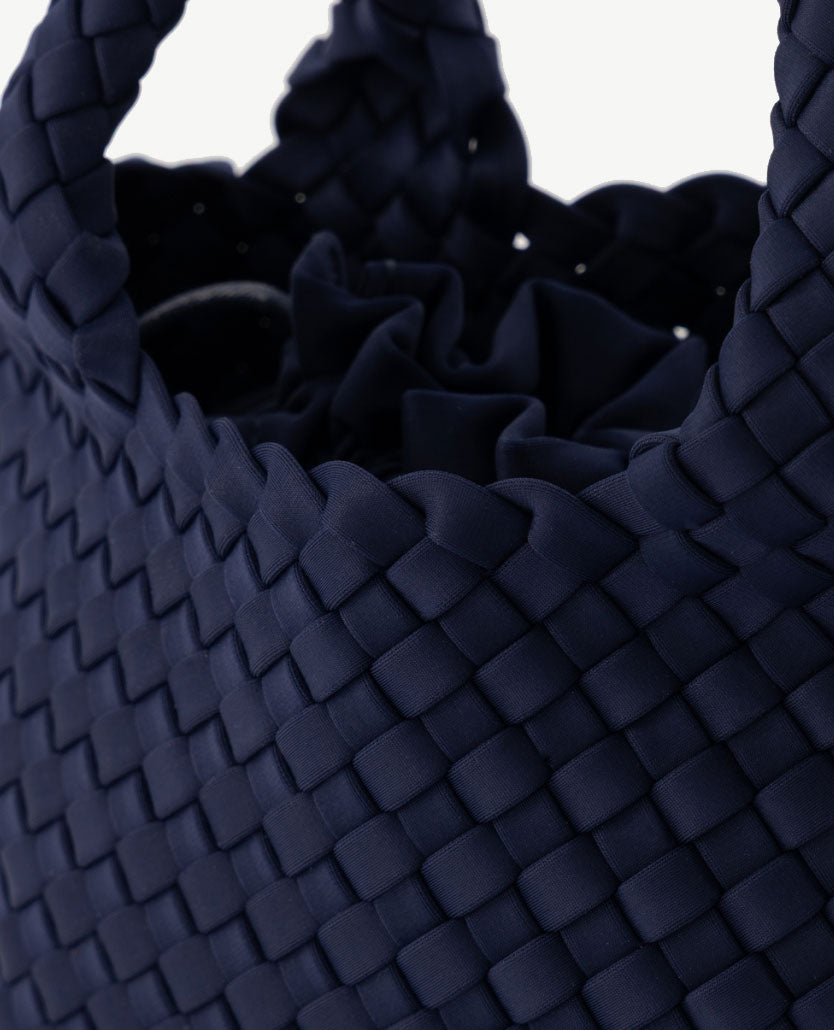 Schoudertas - Handtas - Gevlochten - Navy