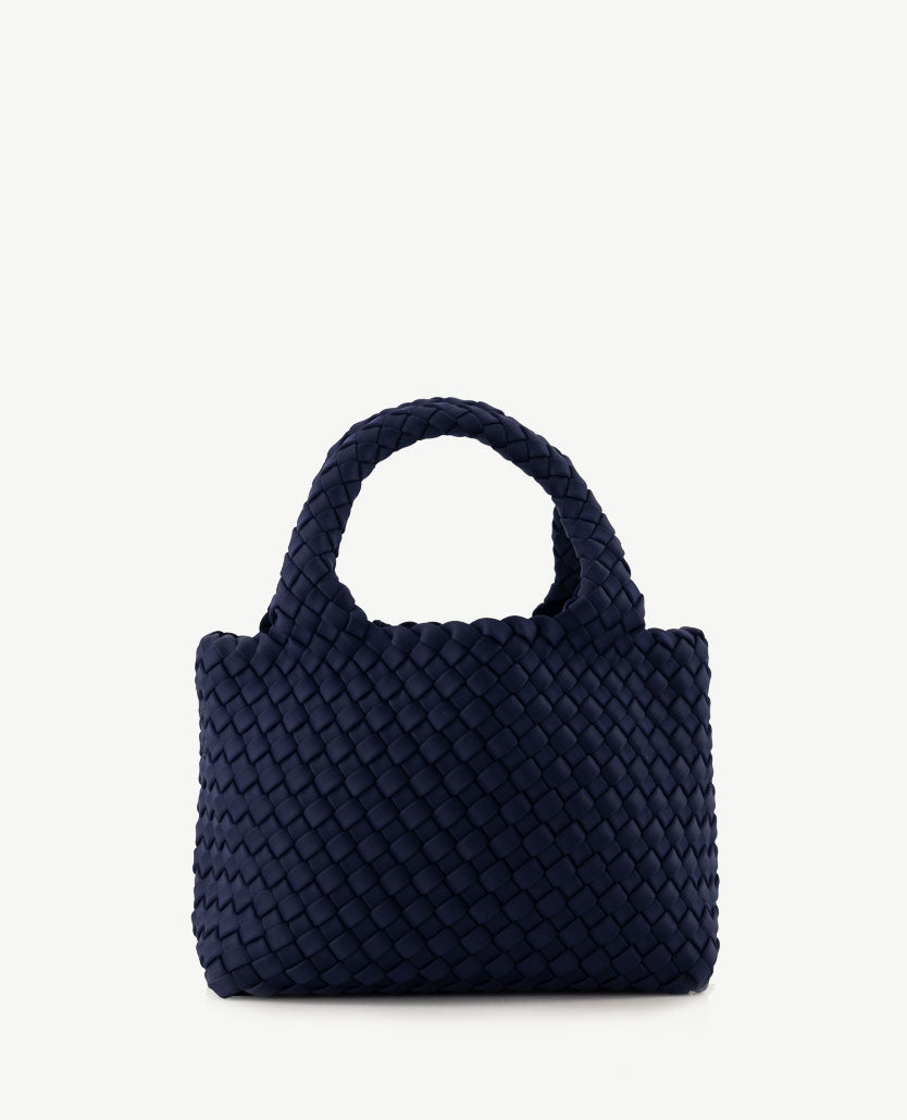 Schoudertas - Handtas - Gevlochten - Navy