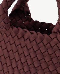 Schoudertas - Handtas - Gevlochten - Burgundy