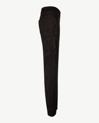 Toni - Alice - Instapbroek dames met elastische band - faux suèdine - Normale lengte - Zwart