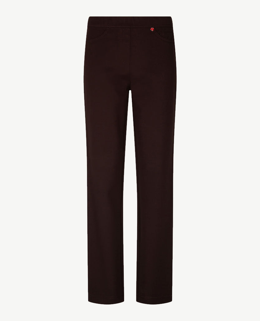 Toni - Alice jersey - Instapbroek dames met elastische band - Choco